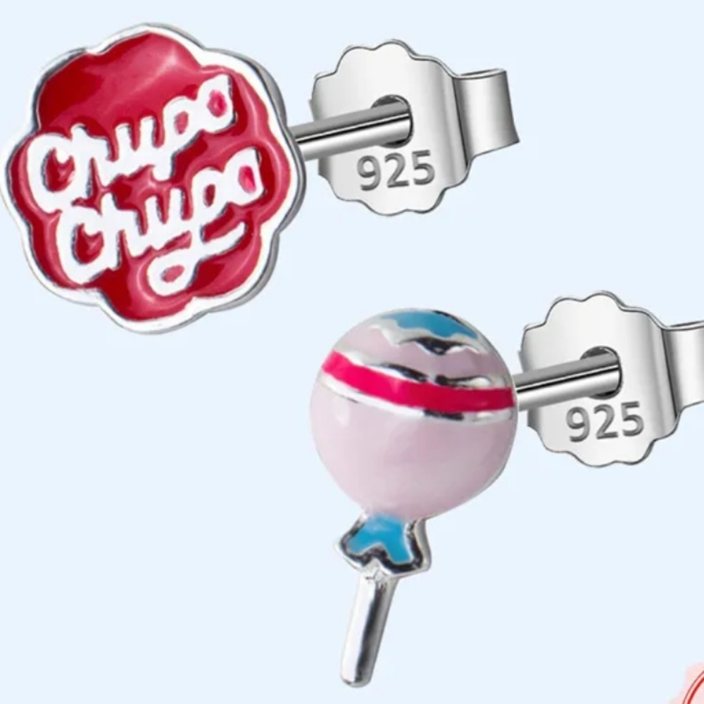 Chupa Chups Sterling Silver  Earrings